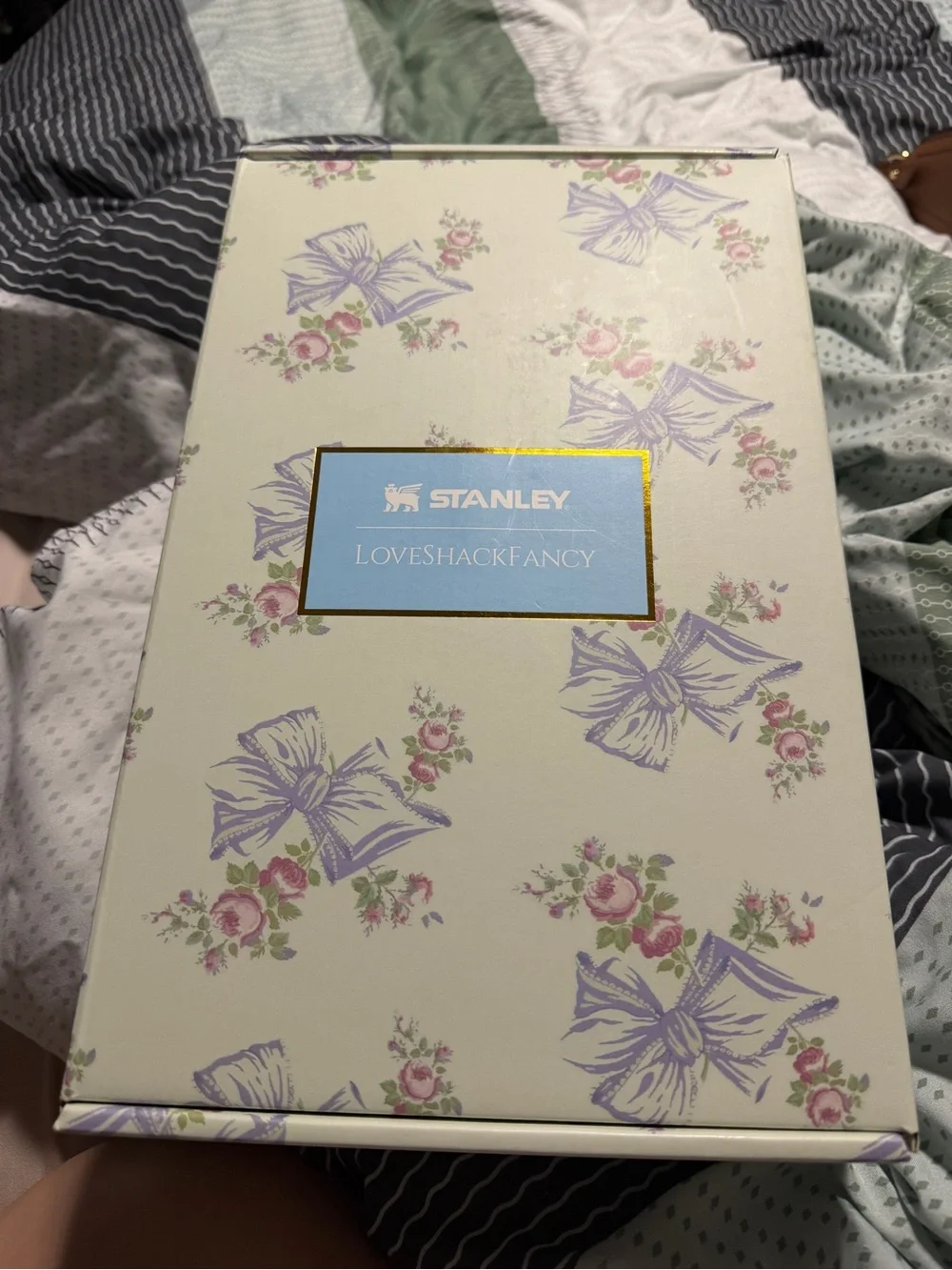 Stanley x LoveShack Floral Vacuum Tumbler with Blue Velvet Pouch